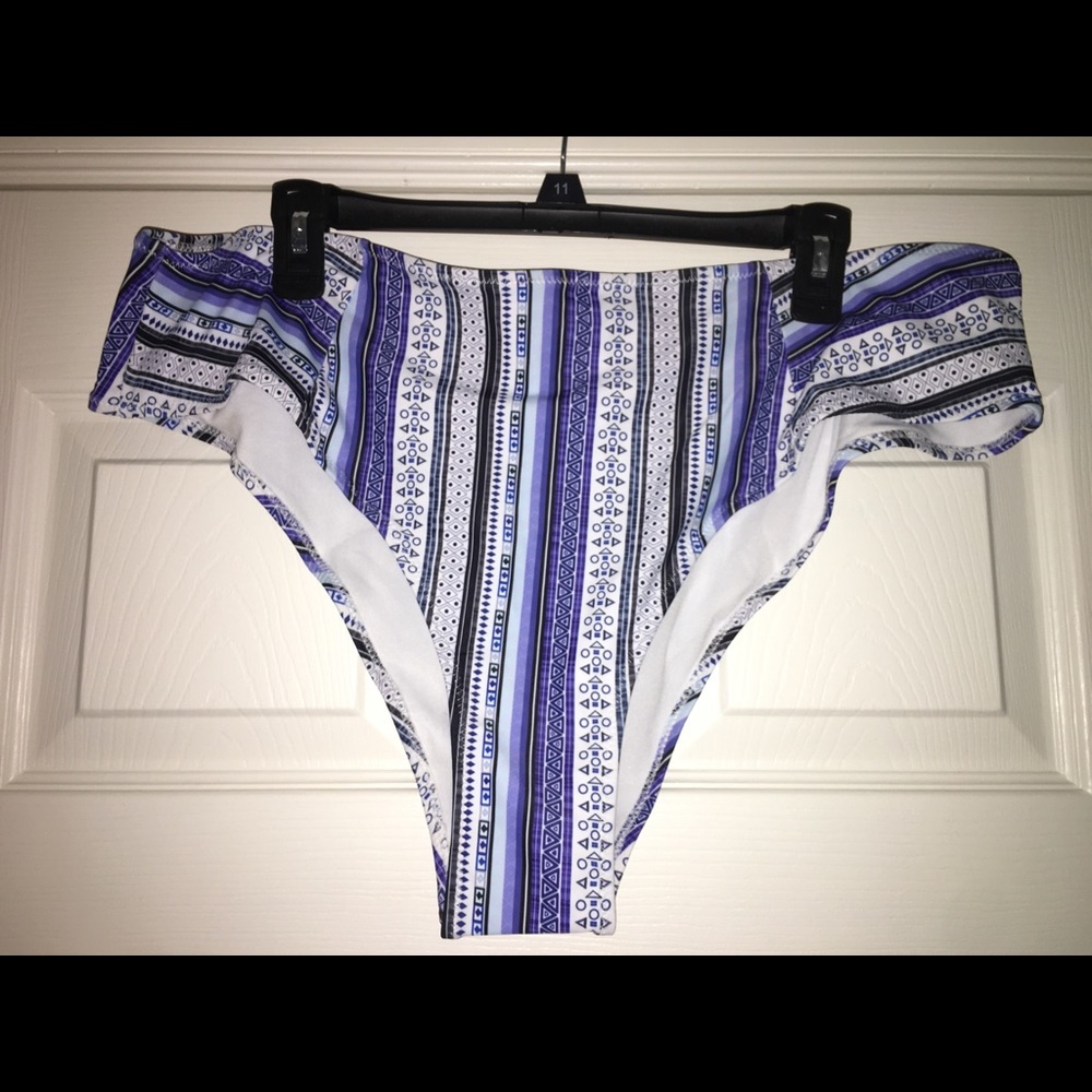 Geometric High Waist Bikini Bottoms